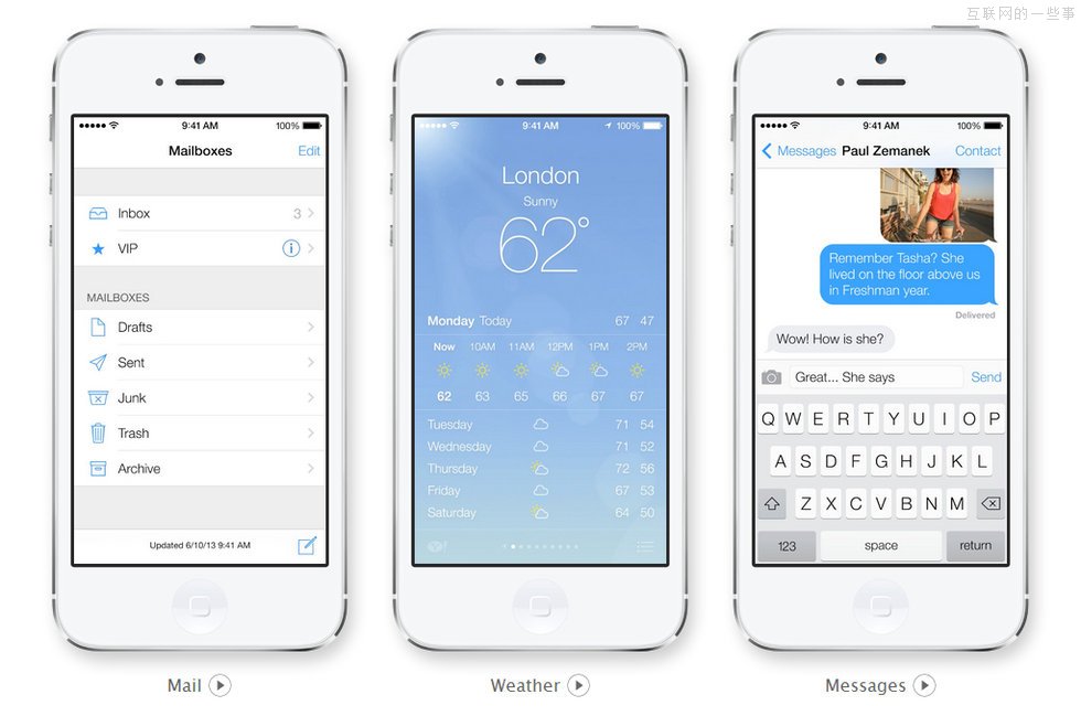 【多图】苹果iOS 7官方设计图,互联网的一些事