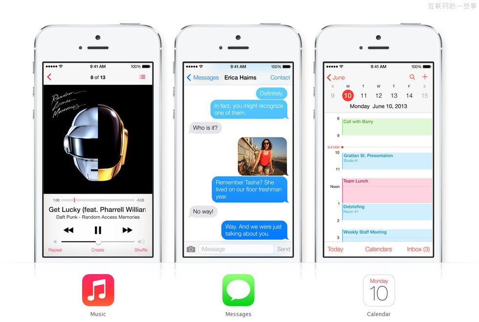 【多图】苹果iOS 7官方设计图,互联网的一些事