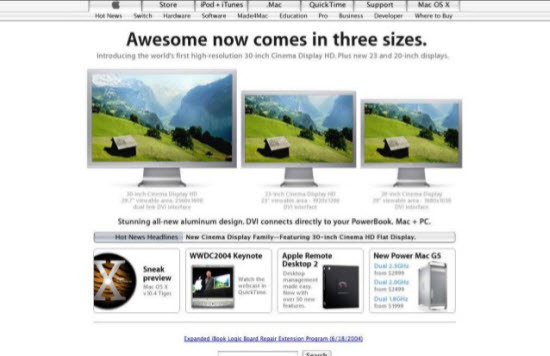 【多图】回顾15年来苹果官网的点滴变化(140P),互联网的一些事