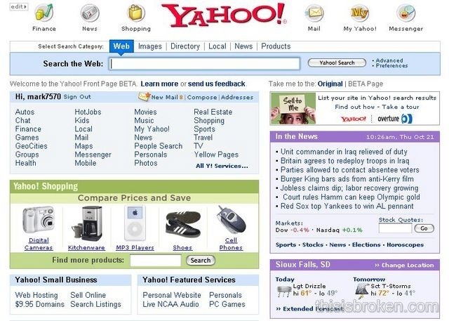门户网站的进化：雅虎主页变形记,互联网的一些事