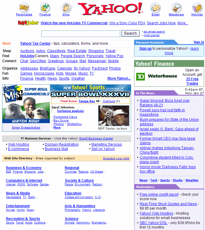 门户网站的进化：雅虎主页变形记,互联网的一些事