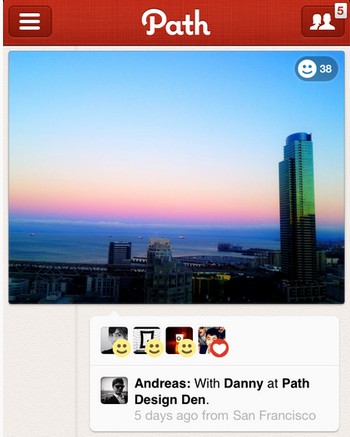 私密社交Path更新至2.5版本 用户可分享书籍和电影,互联网的一些事