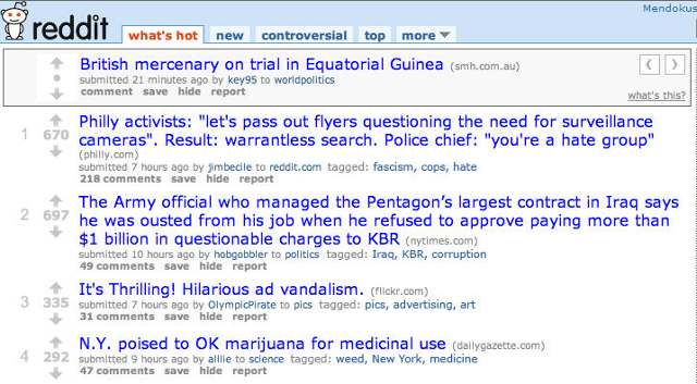 基于用户投票的排名算法（二）：Reddit,互联网的一些事