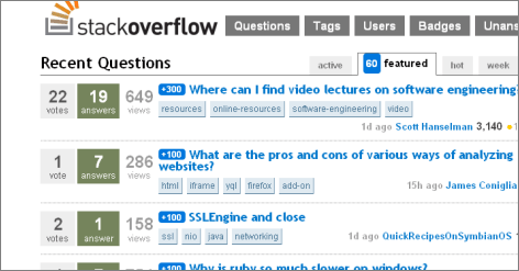 基于用户投票的排名算法（三）：Stack Overflow,互联网的一些事
