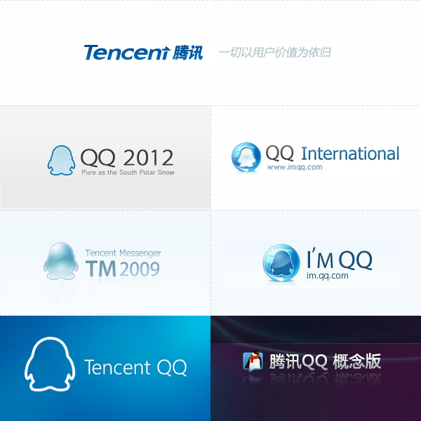 腾讯企鹅帝国产品Logo集合,互联网的一些事