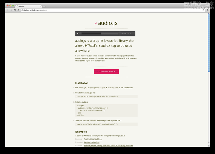 HTML5 之美：推荐9款优秀的 HTML5 音乐播放器,互联网的一些事