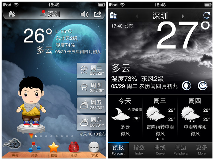 天气应用评测：墨迹天气VS天气通,互联网的一些事
