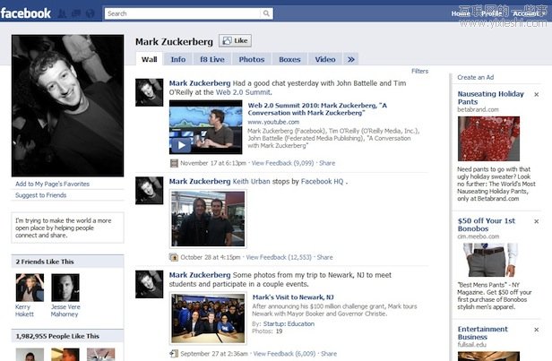 Facebook用户主页七年间的演化史,互联网的一些事
