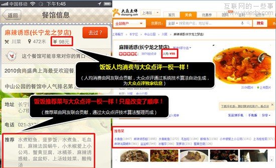 浅析网易“饭饭”抄袭大众点评网站内容事件,互联网的一些事