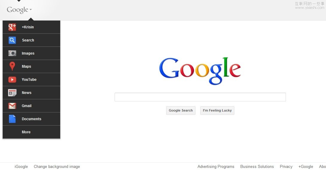 谷歌英文版新首页，更加简约和低调,互联网的一些事