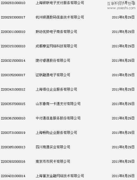 13家企业获得央行第二批第三方支付牌照,互联网的一些事